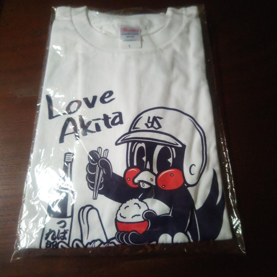 ヤクルトスワローズ応援Tシャツ【秋田限定】Tシャツ Lサイズ ホワイト＆ネイビー