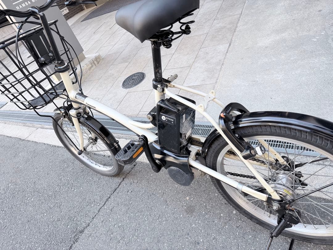 大阪府　Panasonic 電動アシスト自転車 アイボリー