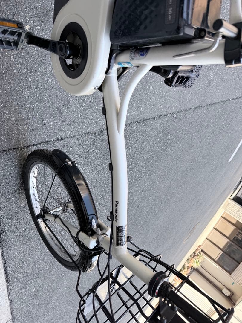 大阪府　Panasonic 電動アシスト自転車 アイボリー