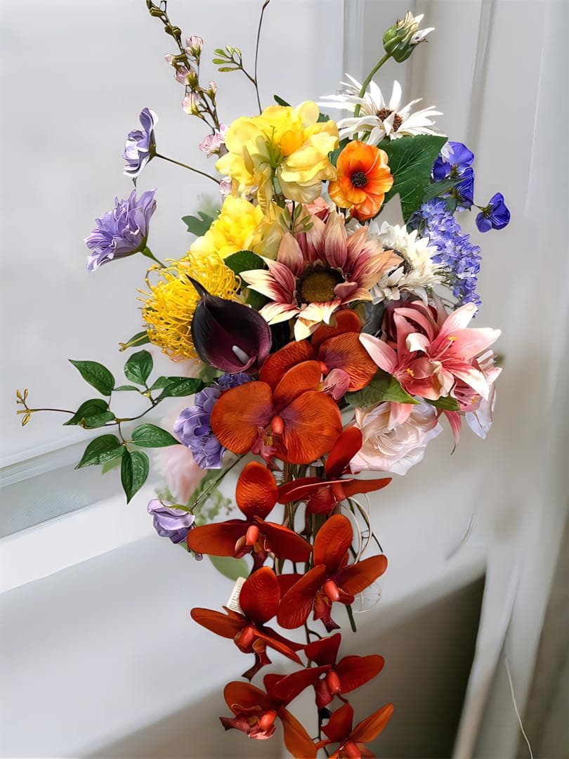 光触媒　人工観葉植物　ウォールグリーン　フェイクグリーン　胡蝶蘭ブーケ73