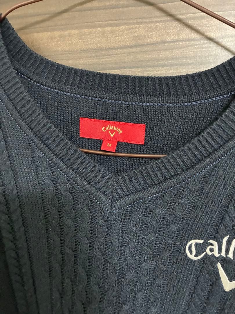 美品　石川遼　着用　レッドレーベルCallaway セーター 日本国旗付き