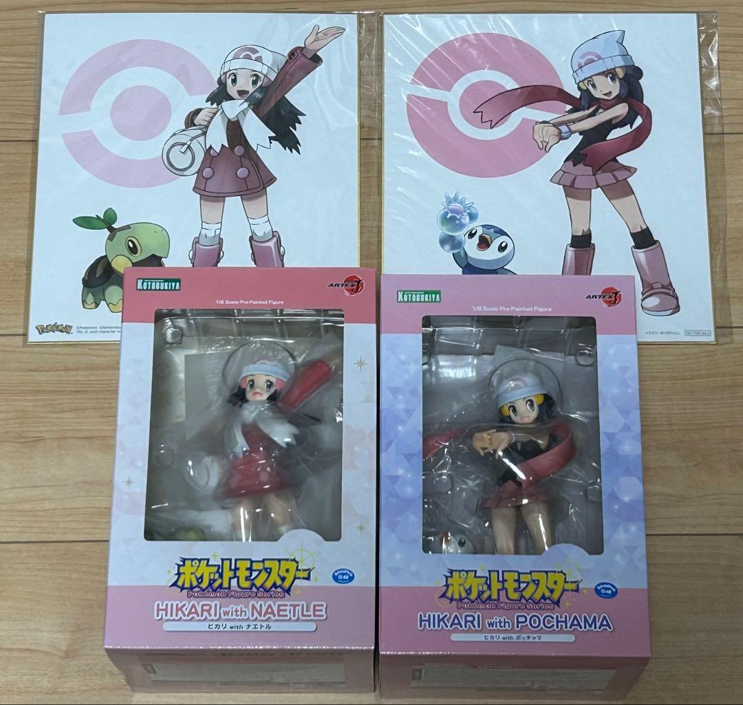 ARTFX J ポケットモンスター ヒカリ フィギュア　2種セット　特典色紙付き