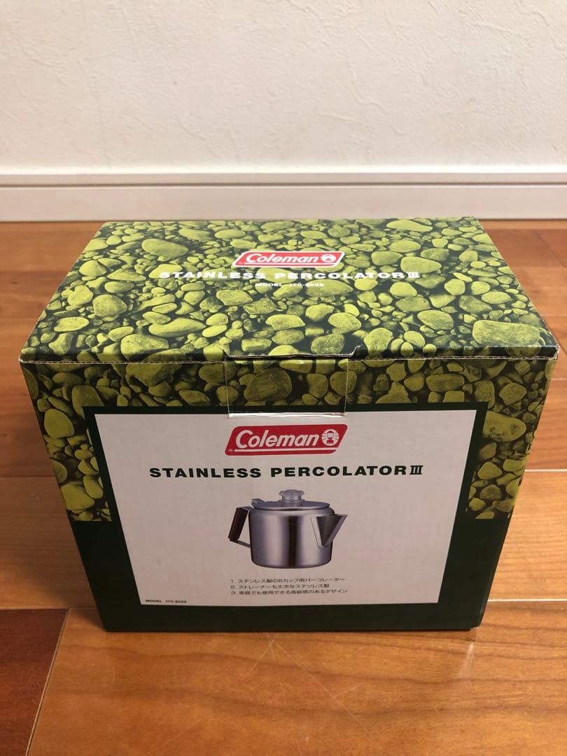 【新品 未使用品】コールマン ステンレス製パーコレーター&ミニバーナーのセット