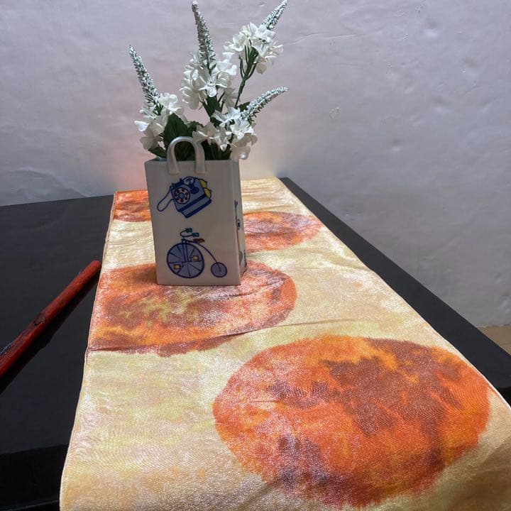 テーブルランナー&マット　華やかなピンクゴールド　正絹帯リメイク 正月&雛祭り