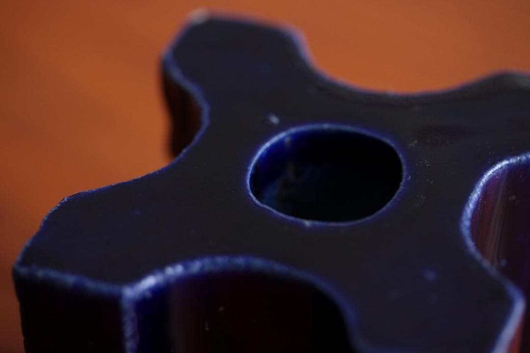 Lisa Larson リサラーソン キャンドルホルダー 紺b