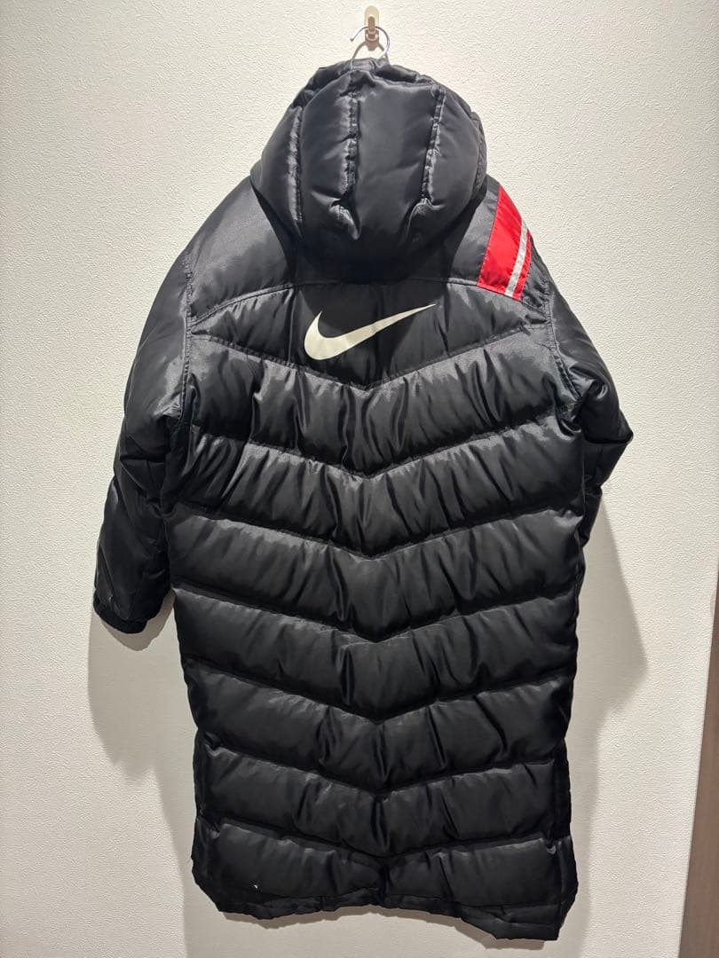 NIKE フード付き ロング丈 ダウンベンチコート　メンズLサイズ