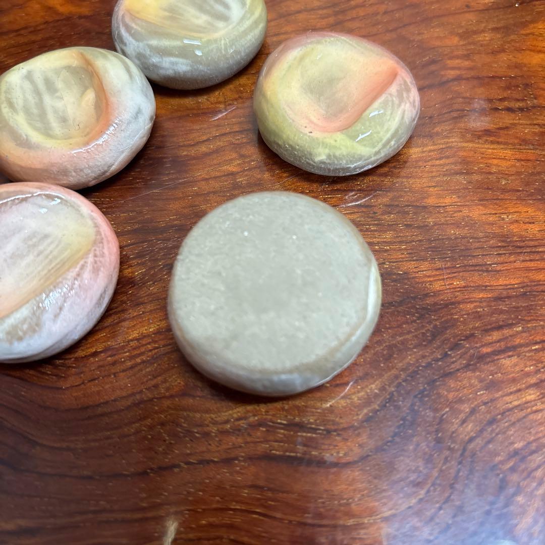 粉引染付丸茶碗 丸茶碗5個と箸置き5個セット　o0114o21