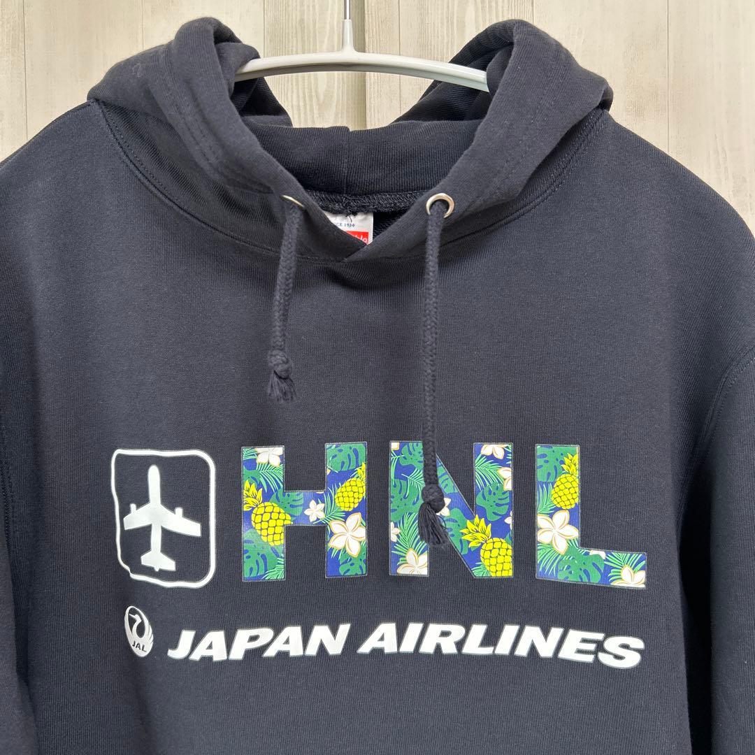 【限定】JAL 日本航空 HNL ハワイ ホノルル パーカー ネイビー　S