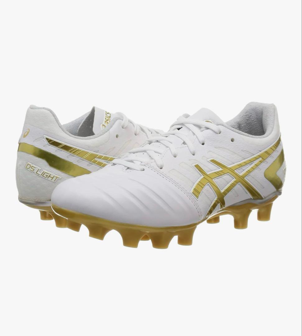 ASICS サッカーシューズ スパイク ホワイト/ゴールド　26.5