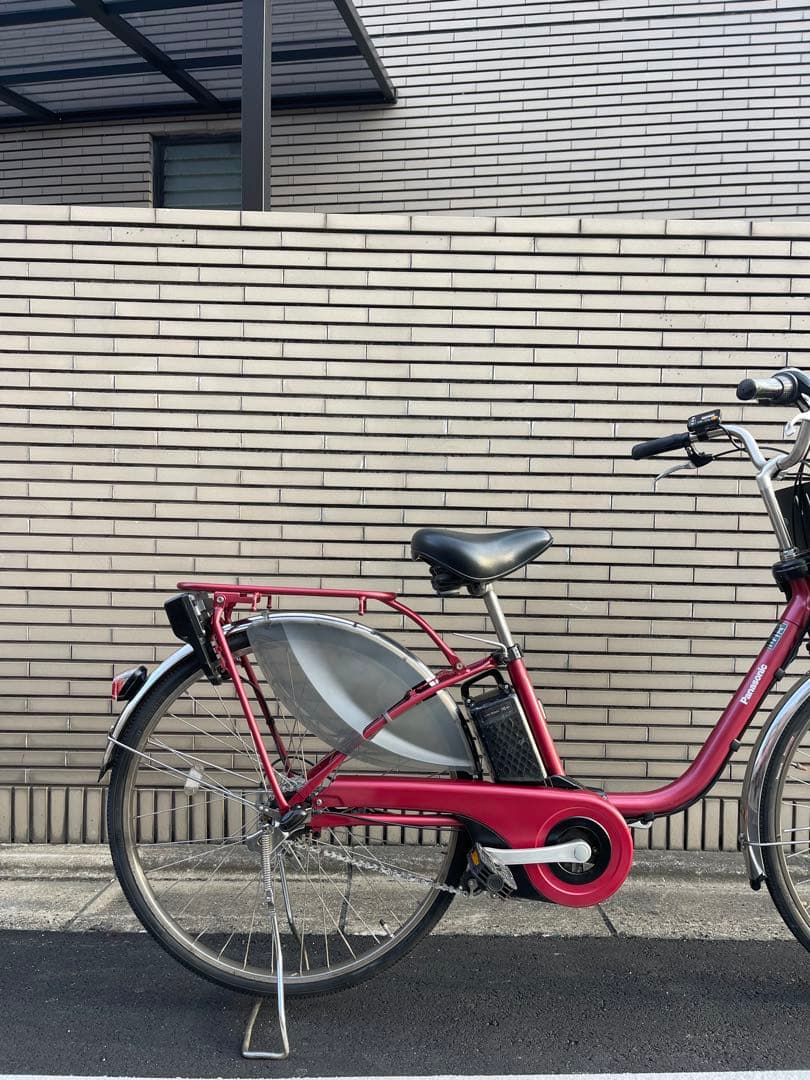 16Ahパナソニック電動アシスト自転車赤いシティタイプ