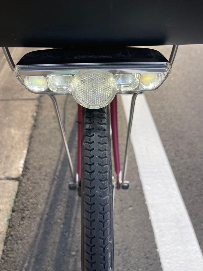 16Ahパナソニック電動アシスト自転車赤いシティタイプ