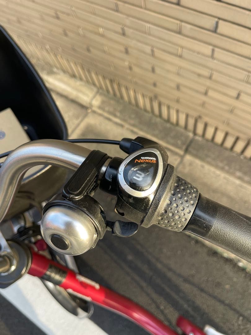 16Ahパナソニック電動アシスト自転車赤いシティタイプ
