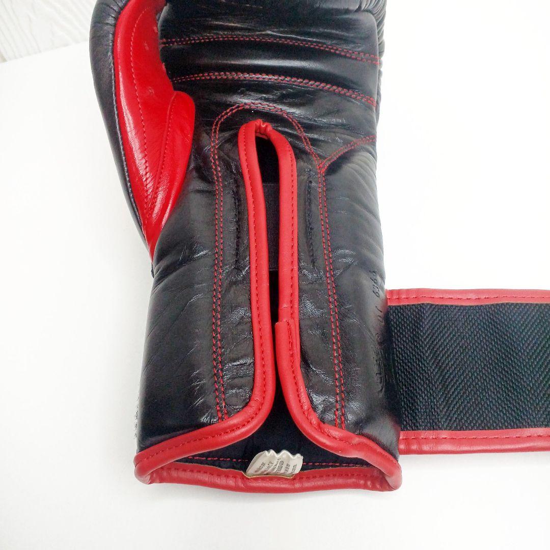 美品☆CLETO REYES レイジェス グローブ 14オンス レザー 黒×赤