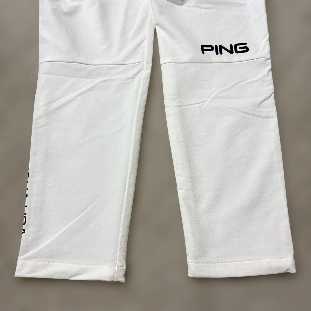 美品☆PING ピン ロゴ入り ストレッチパンツ ゴルフウェア レディース