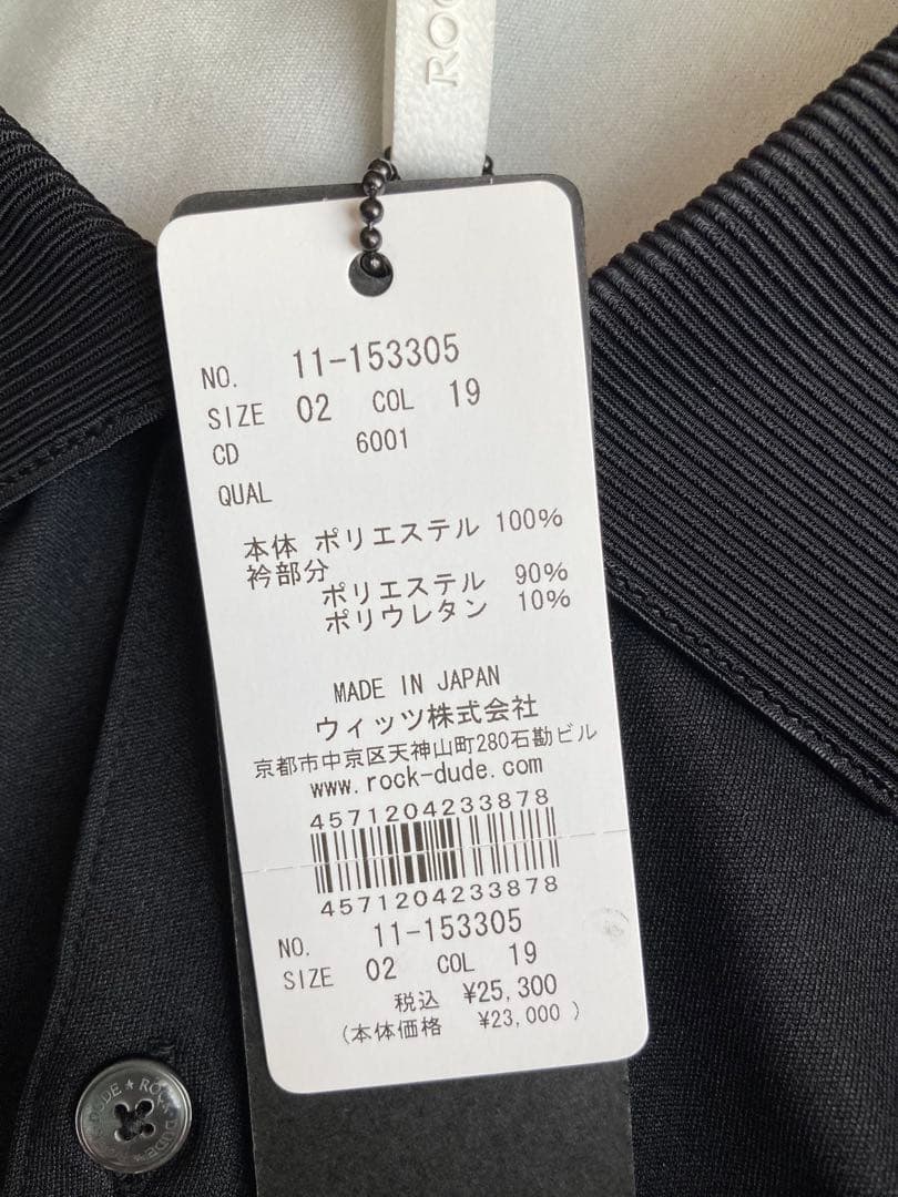 新品未使用 ROCK DUDE ロックデュード メンズポロシャツ 02 黒