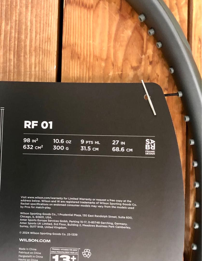 新品 Wilson RF 01 G2 98in 300g ＋ アルパワー