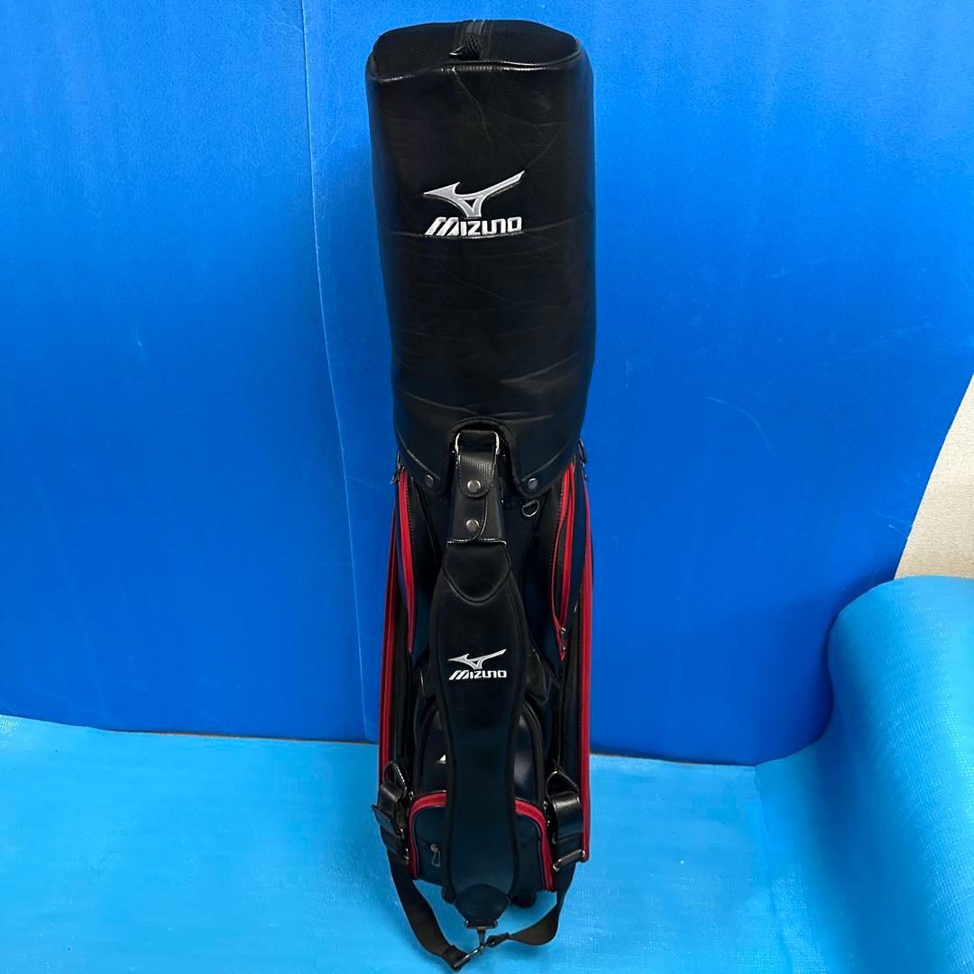 Mizuno ゴルフバッグ 黒/赤3点式ベルト