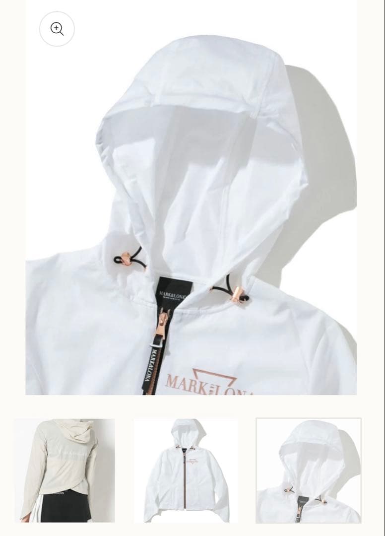 【新品タグ付】MARK&LONA Hooded Jacket ホワイト40