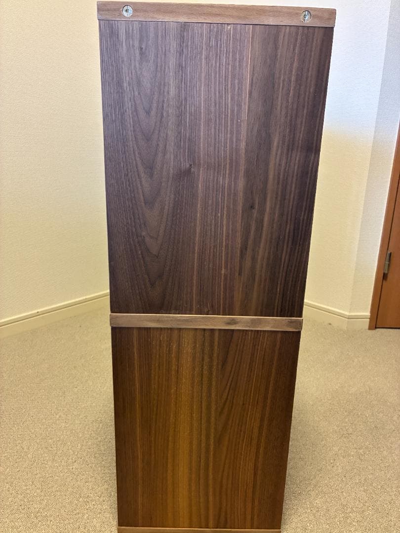 MUJI無印良品　スタッキングシェルフ3段×2列　ウォールナット材_01
