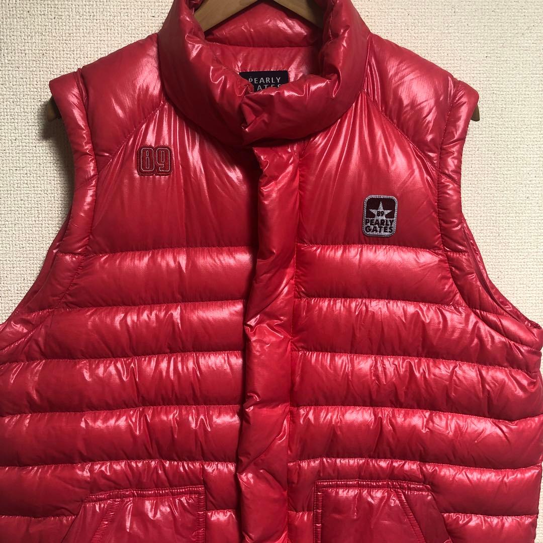 美品　PEARLY GATES ピンク　ダウンベスト メンズXLサイズ