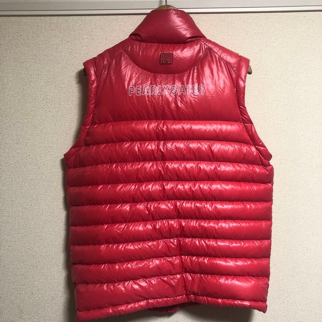 美品　PEARLY GATES ピンク　ダウンベスト メンズXLサイズ