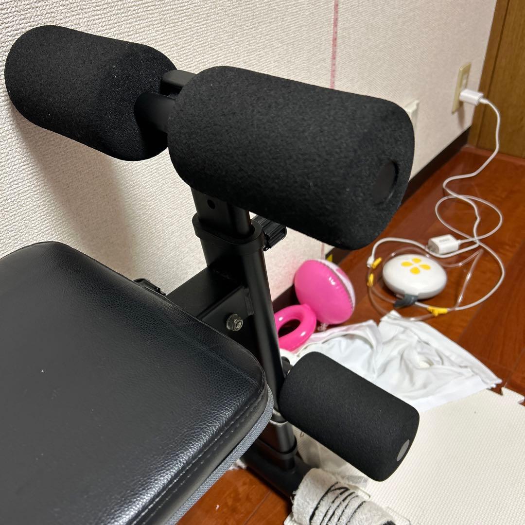 トレーニングベンチ 黒 合成皮革