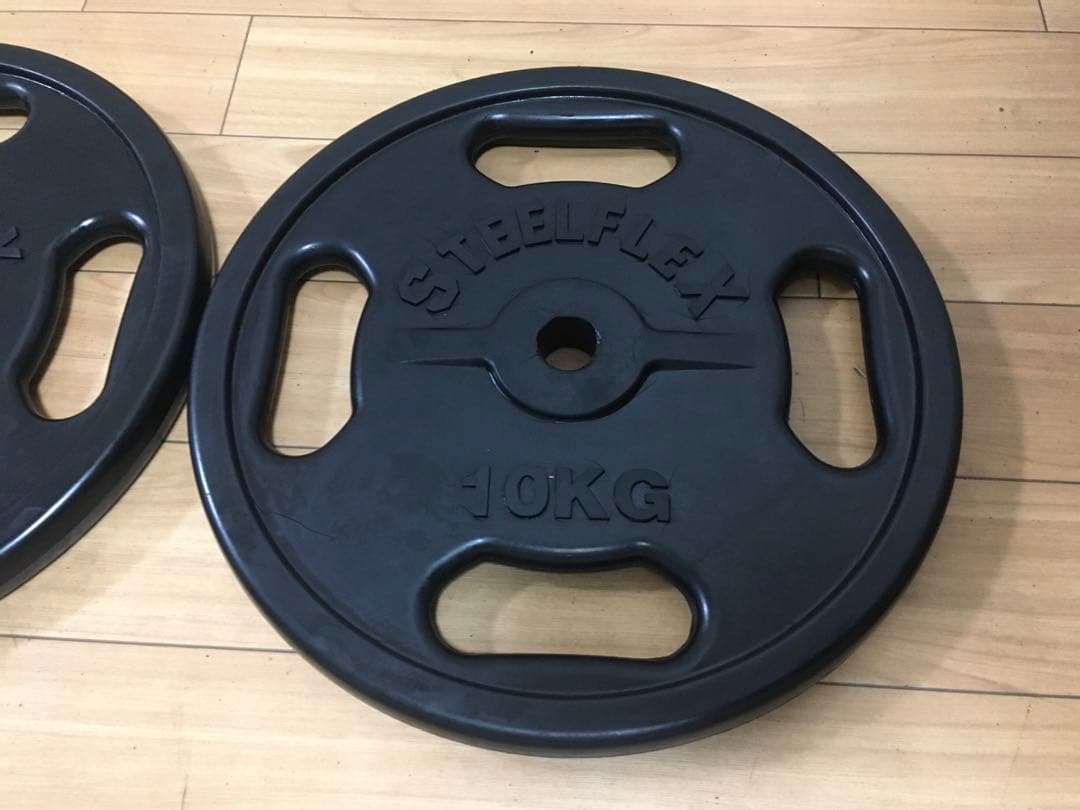 STEELEFLEX バーベルプレート10Kg× 2/計20Kg 穴径28ｍｍ