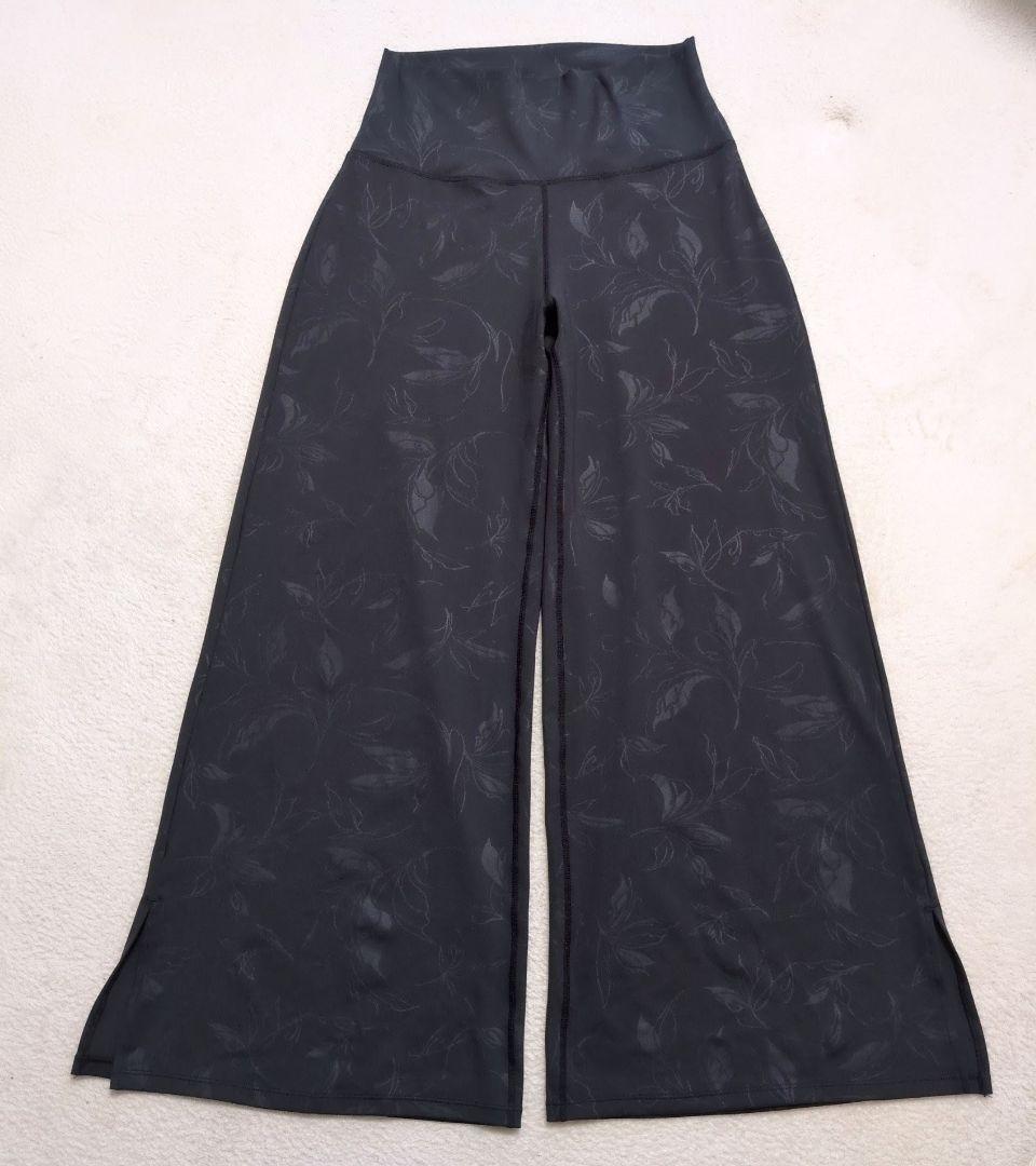 SUKALA エンボスリーフワイドパンツ Lサイズ ブラック スカーラ LAVA