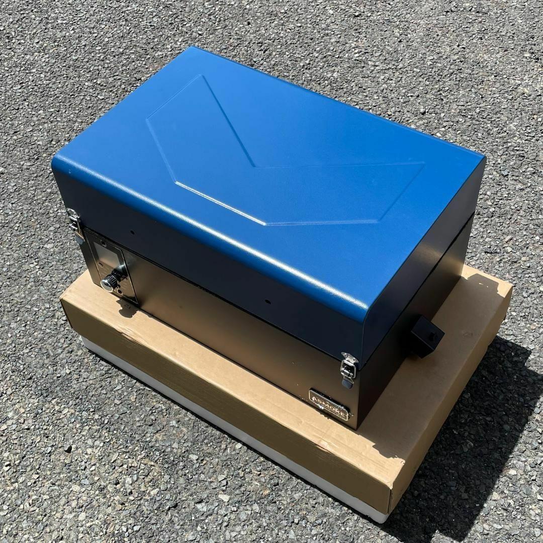 ポータブル ペレットグリル スモーカーグリル 青 BBQ AS300 小型 調理