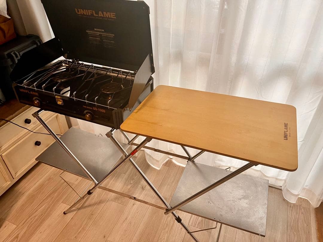 UNIFLAME ツーバーナーコンロ US-1900 キッチンスタンドセット
