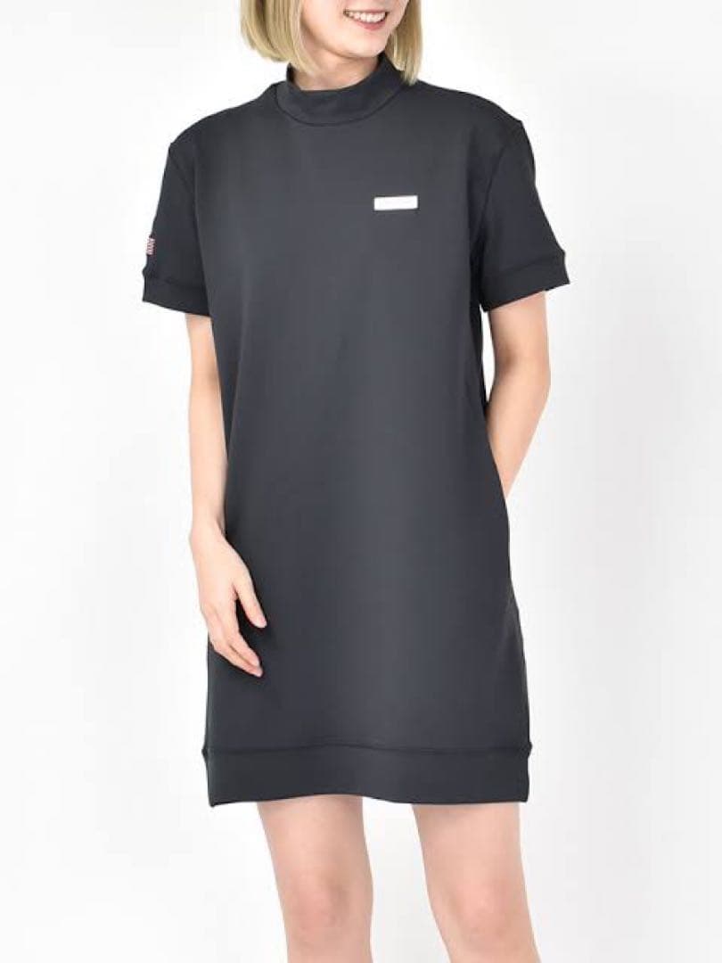 定価30800円【新品】レディースS ブリーフィング モックネックワンピース黒