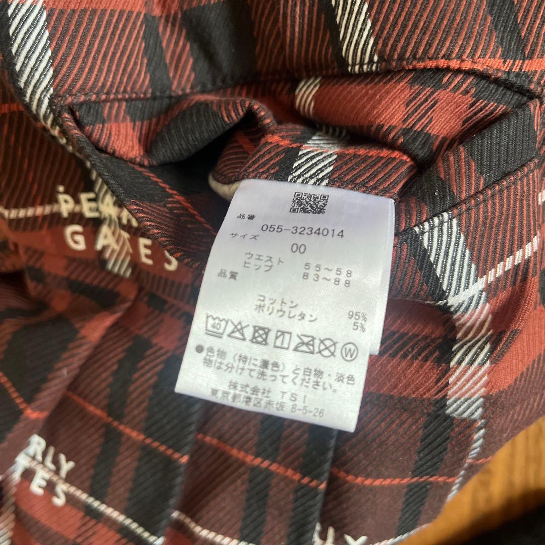 パーリーゲイツ  コットンストレッチカルゼチェックスカート