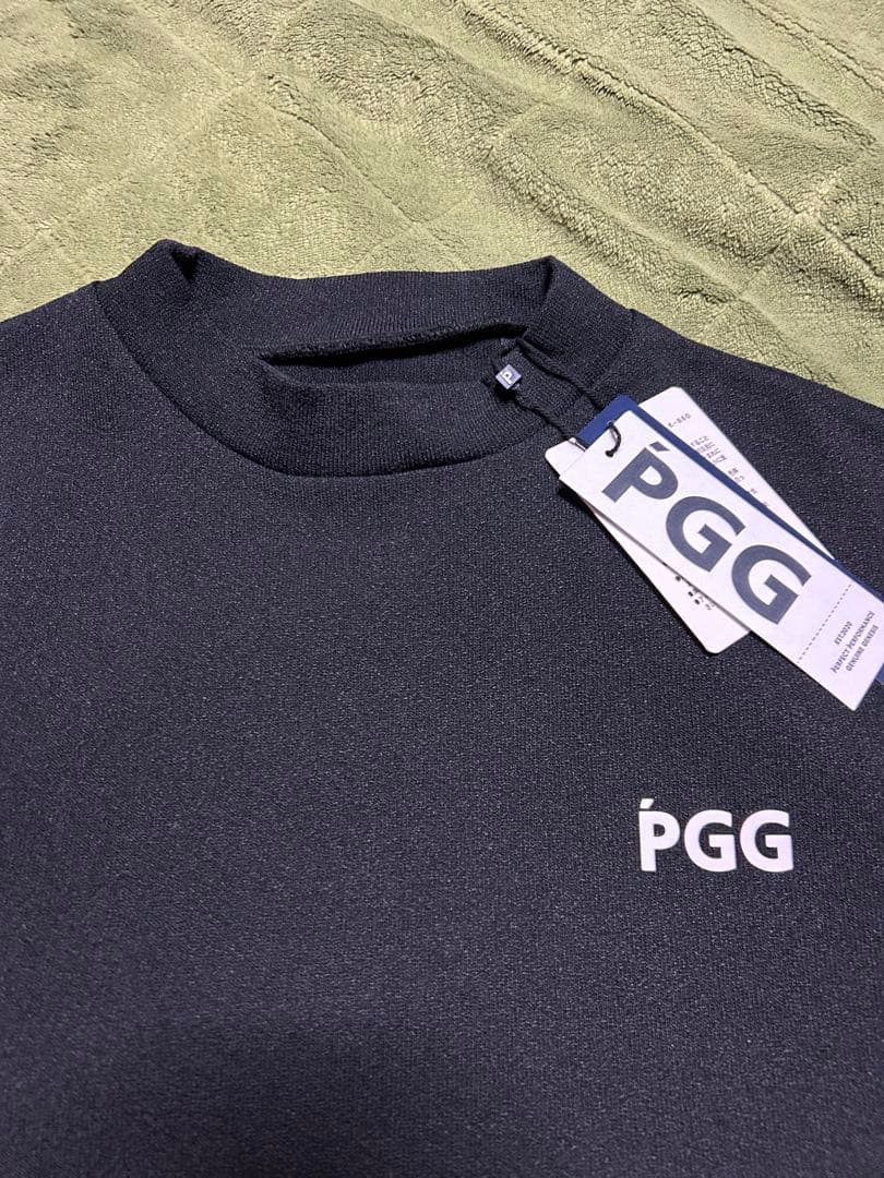 PGG ネイビー 長袖モックシャツ　新品