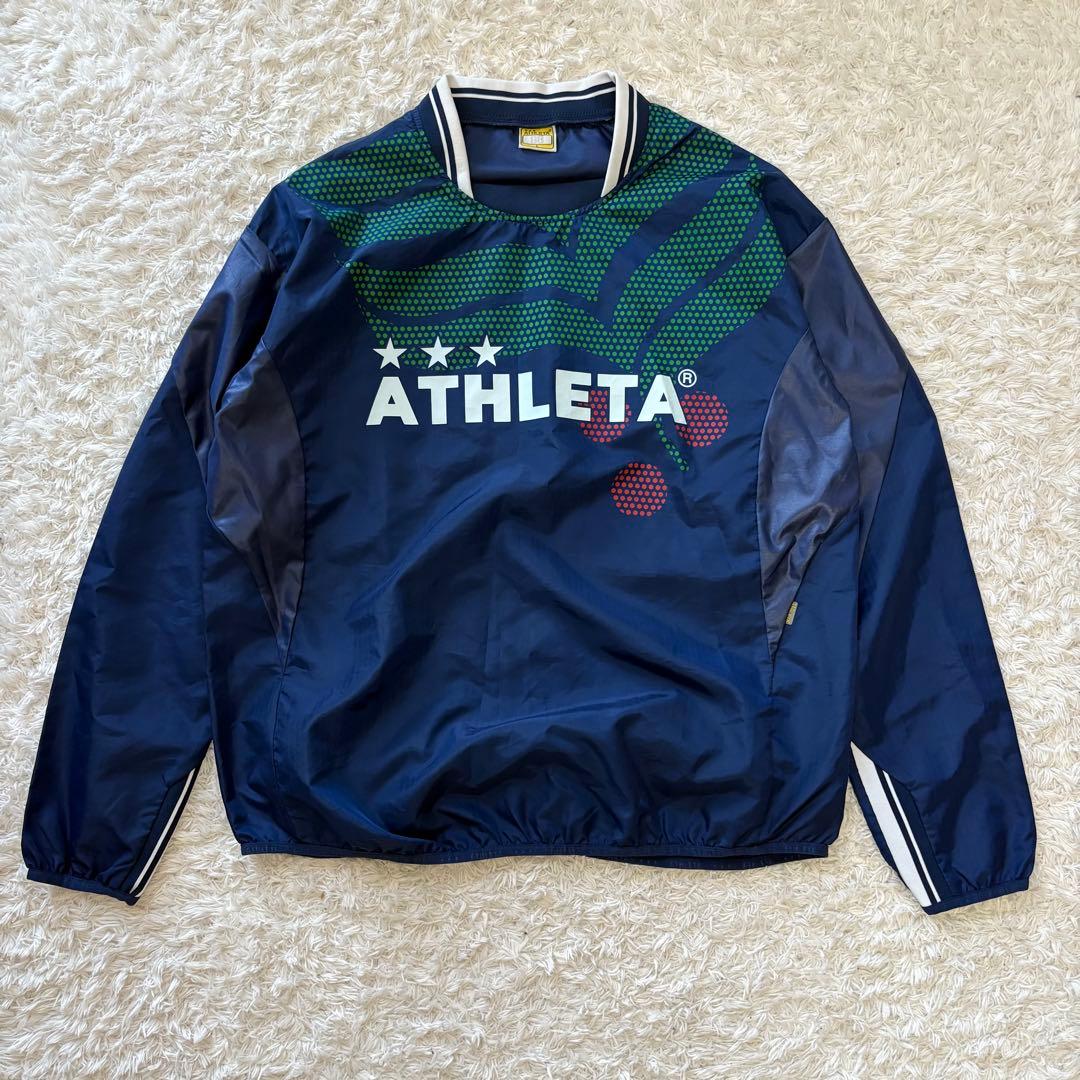 極美品　アスレタ　ピステ上下　ネイビー　サッカー　フットサル　ウェア　L
