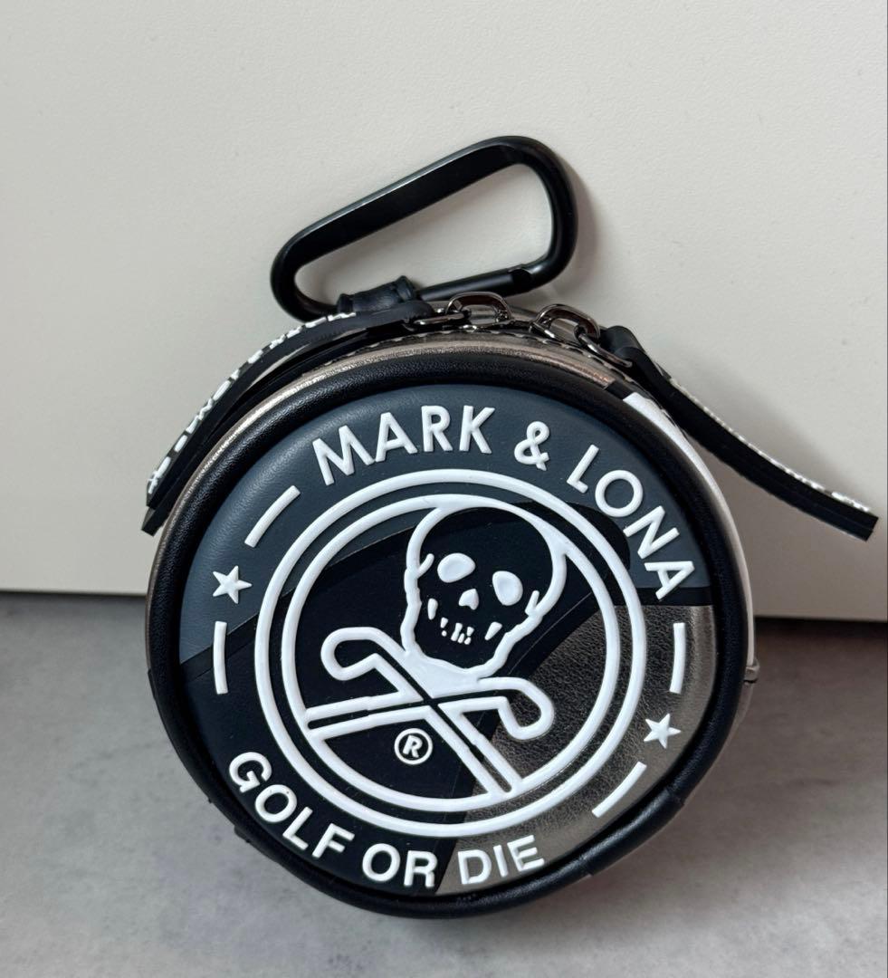美品 ★ MARK&LONA ボールポーチ ケース マーク&ロナ 黒 バッグ