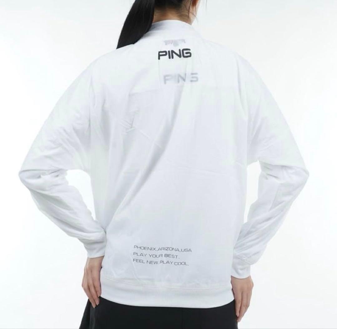 S 新品　PING ツインレイヤードアウター ブルゾン レディース　ホワイト