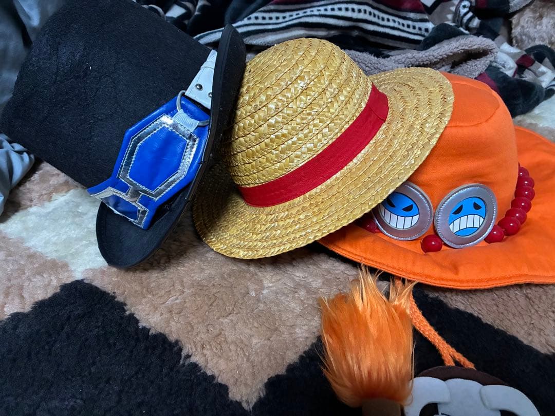 ワンピース　ONE PIECE 帽子　ファンキャップ　エース　サボ　ルフィ