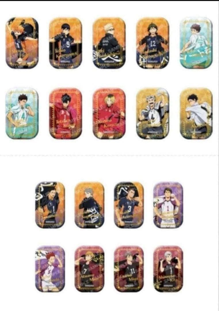 ハイキュー セブンネット限定 スクエア缶バッジ　横断幕　第一弾 第二弾セット