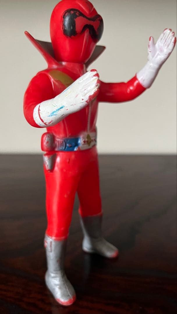 【当時物】秘密戦隊ゴレンジャー アカレンジャー ソフビ 昭和レトロ ビンテージ