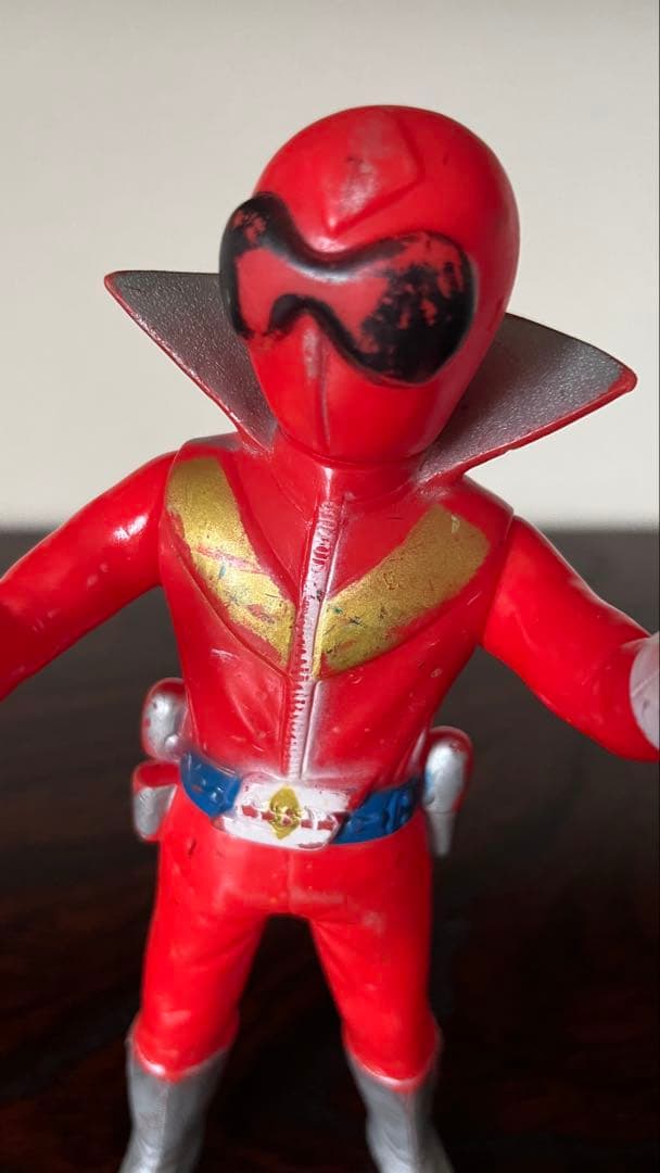 【当時物】秘密戦隊ゴレンジャー アカレンジャー ソフビ 昭和レトロ ビンテージ