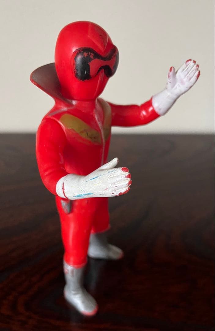 【当時物】秘密戦隊ゴレンジャー アカレンジャー ソフビ 昭和レトロ ビンテージ