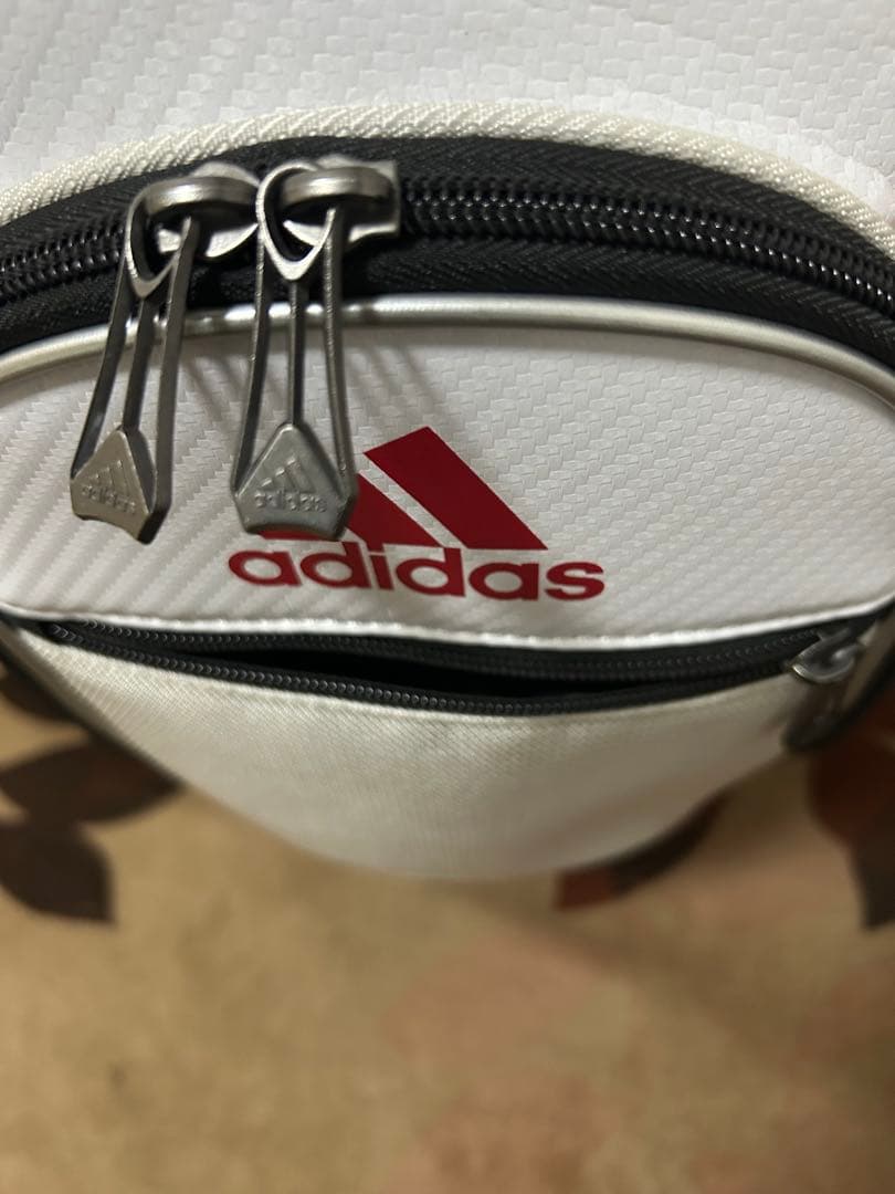 ※商品説明見てください※ADIDAS キャディバッグ ホワイト/レッド