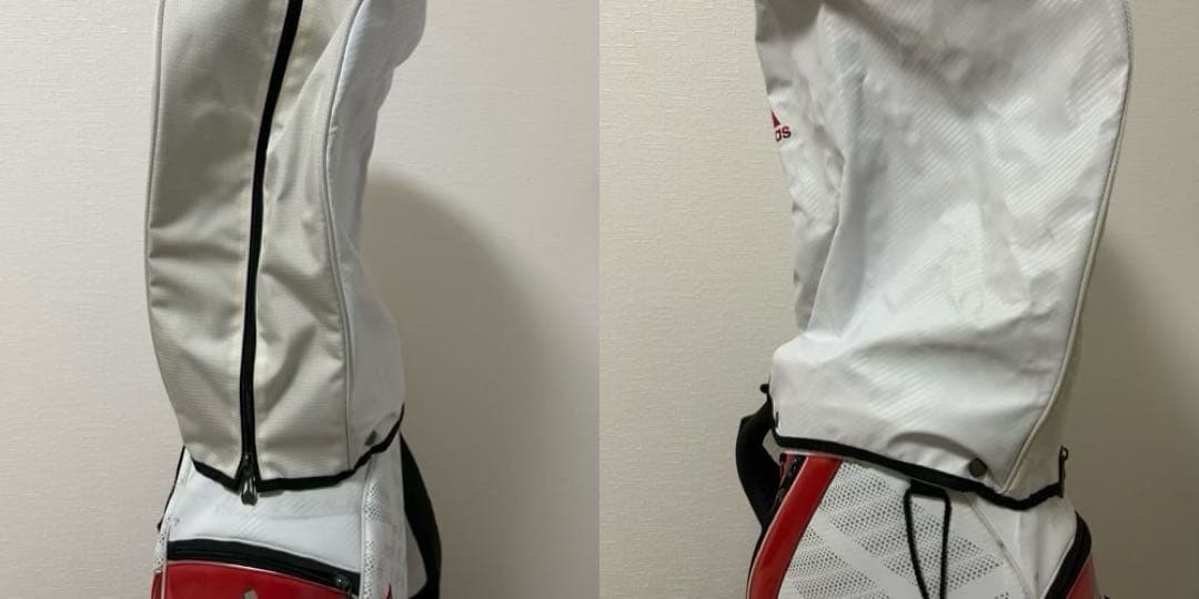 ※商品説明見てください※ADIDAS キャディバッグ ホワイト/レッド