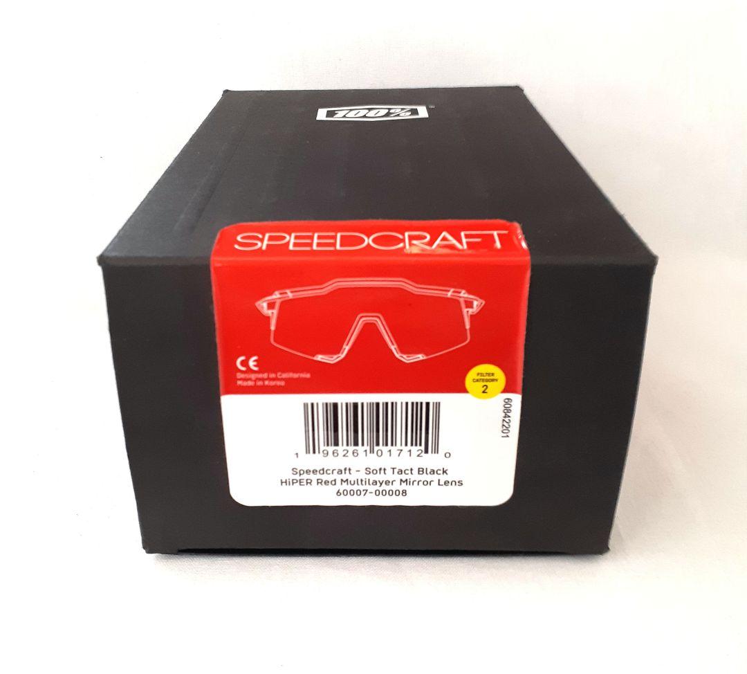 100% SPEEDCRAFT ブラック レッド ワンハンドレッド サングラス