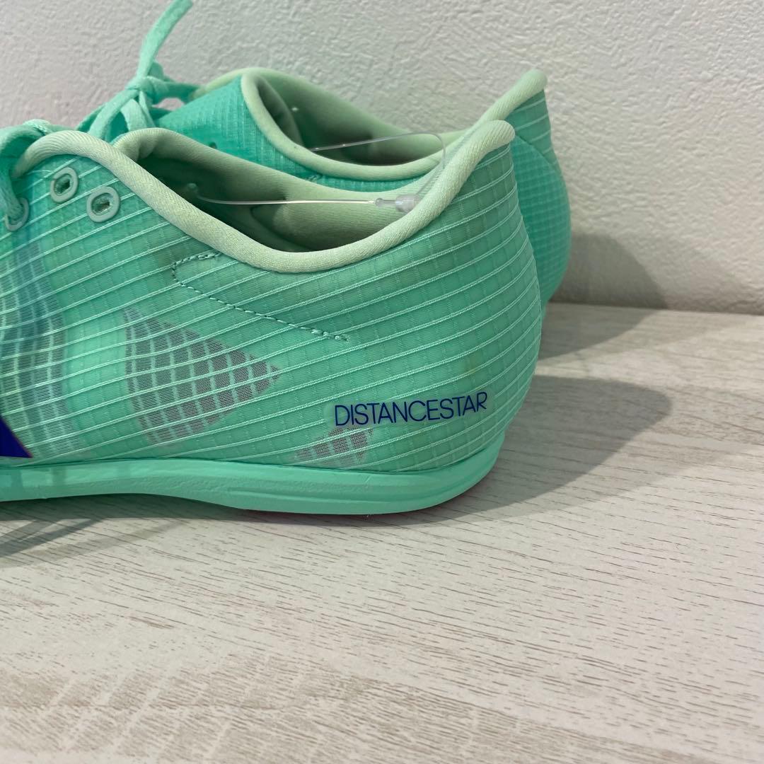 新品 adidas ディスタンススター 25cm 緑 陸上スパイク 中長距離