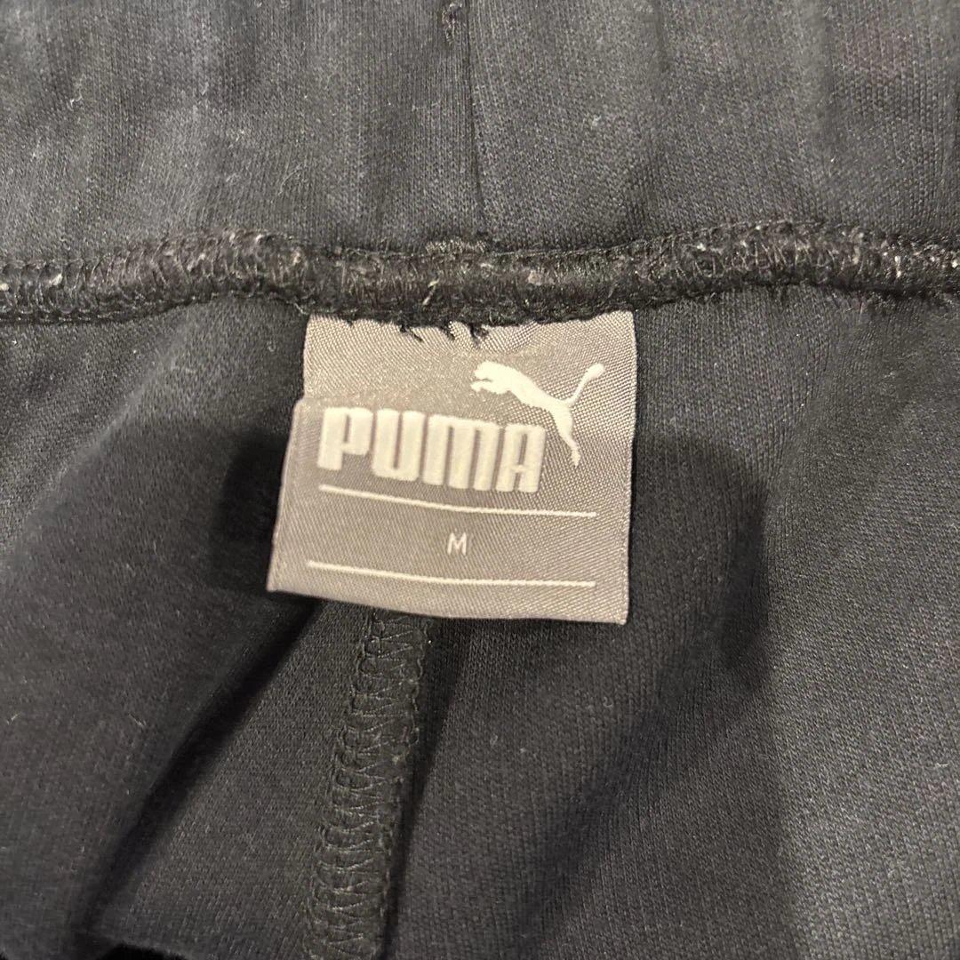 美品 PUMA ブラック 裏起毛スエット上下セットアップ Mサイズ