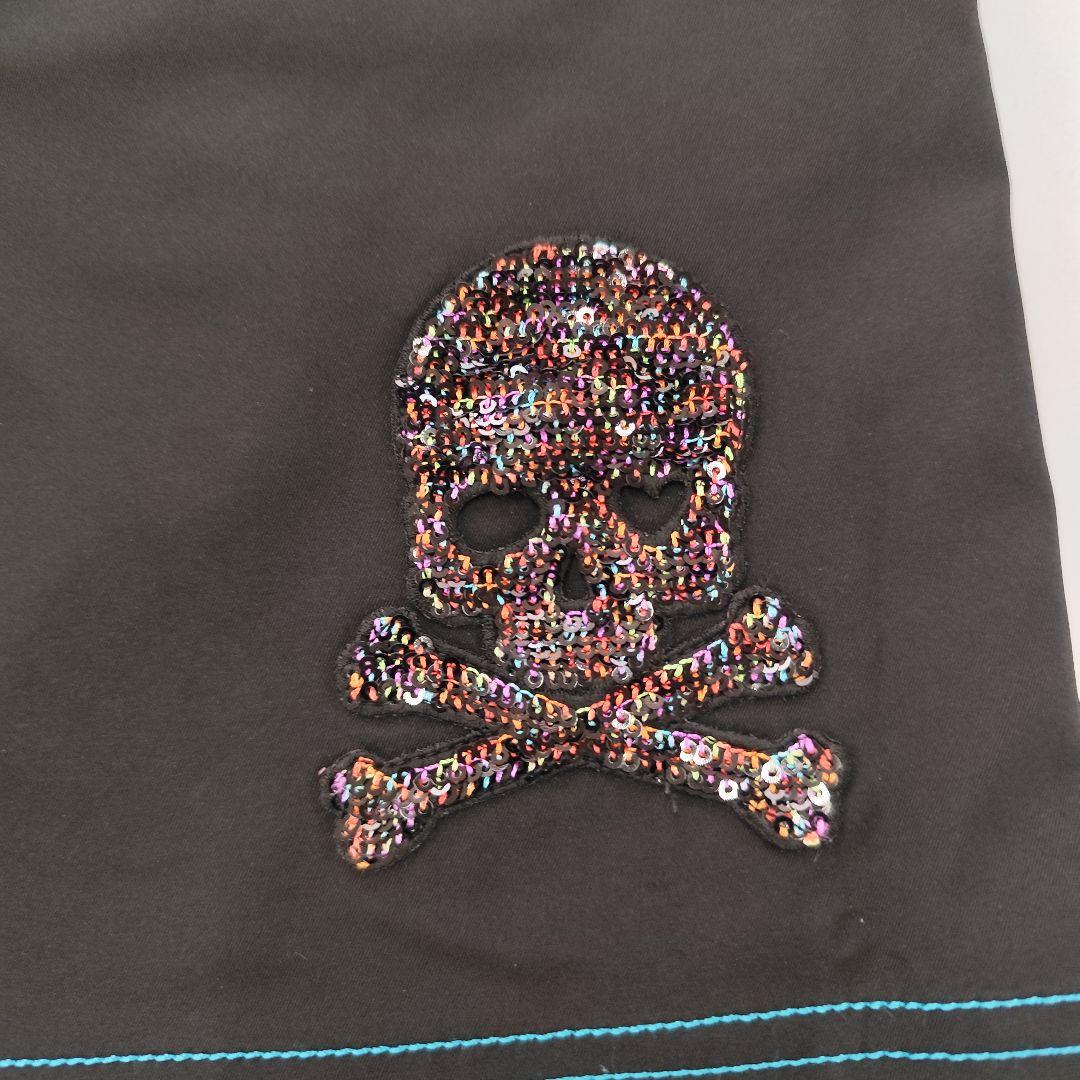 2001 ダンスウィズドラゴン スパンコール スカル刺繍 ゴルフスカート L 3