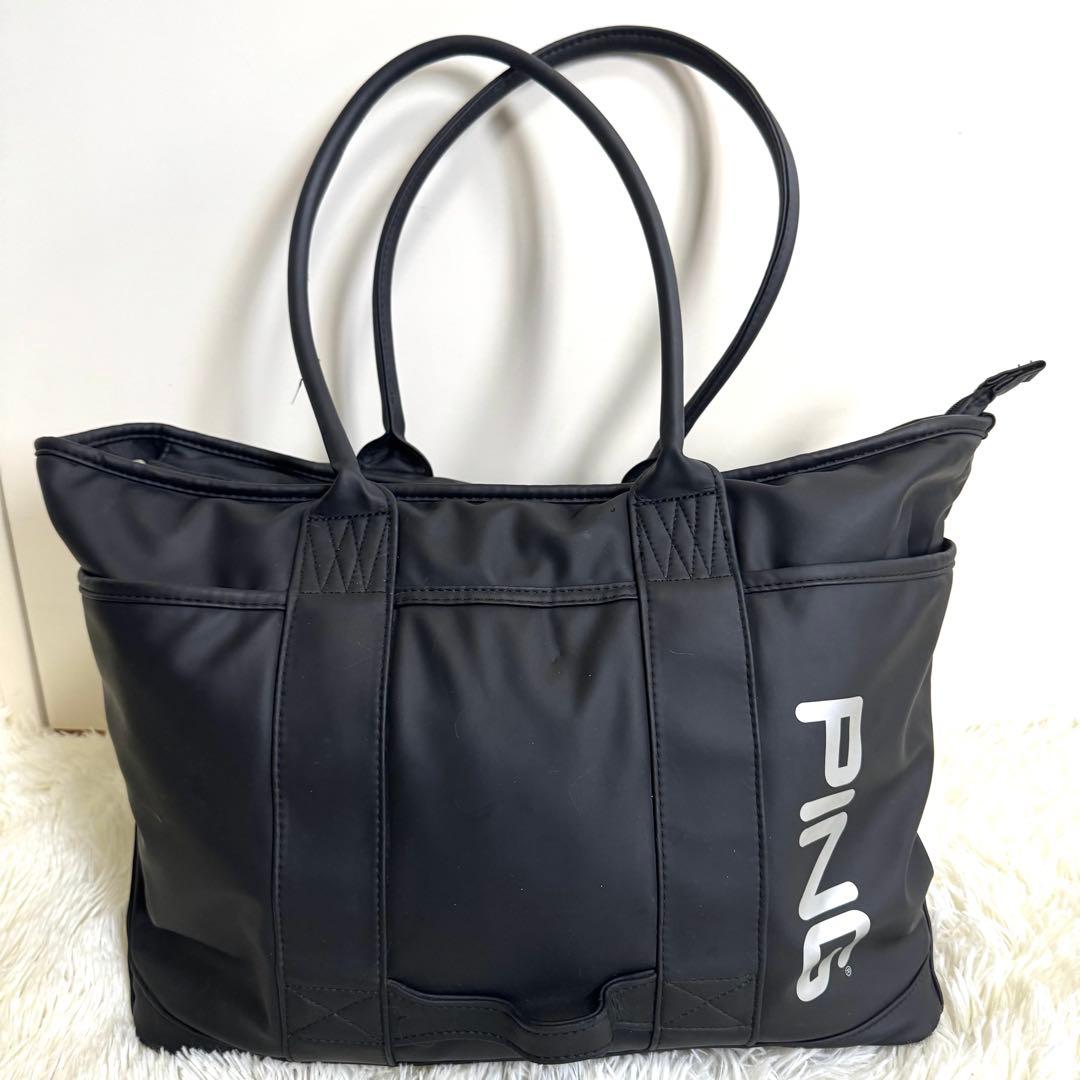 【極美品】PING　ピン　ゴルフ トートバック　大容量　ブラック