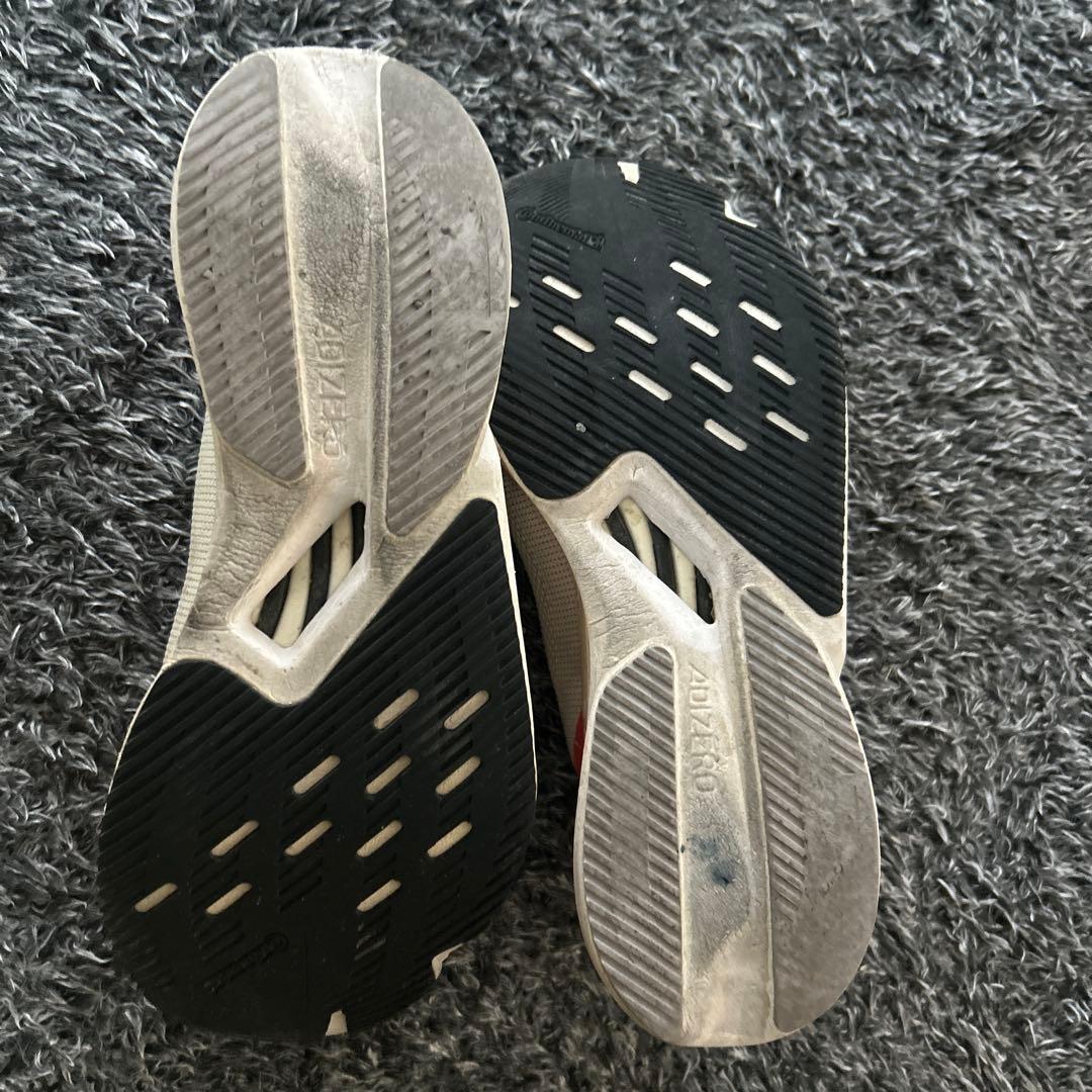 adizero Pro ランニングシューズ ホワイト/レッド25.5cm
