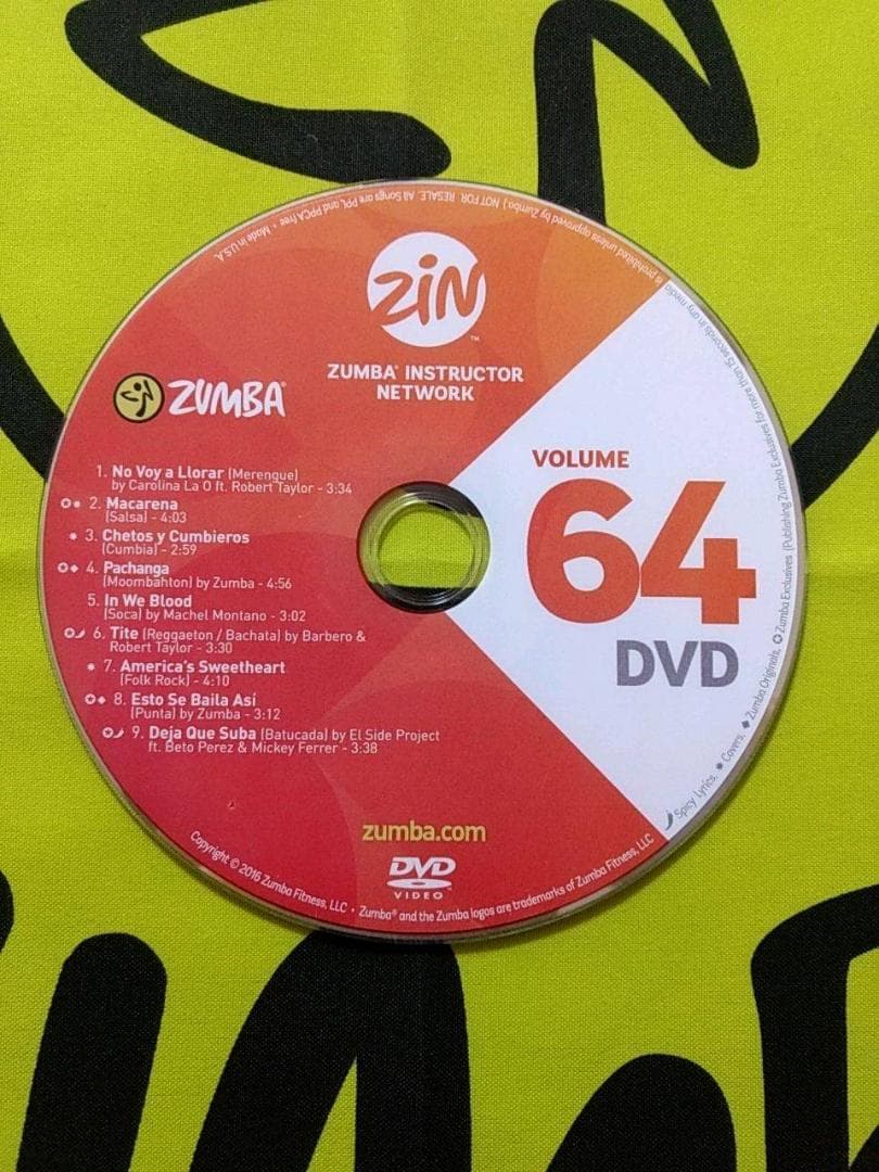 ZUMBA　ズンバ　 CD ＆ DVD 20枚セット　ZIN61 ～ ZIN70